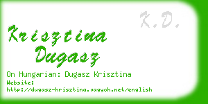 krisztina dugasz business card
